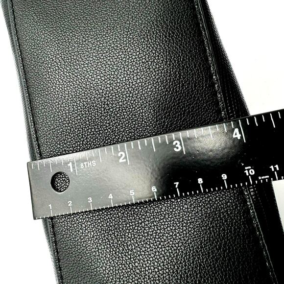 ANNE KLEIN Black Vegan Faux Leather Hand‎ Bag Purse Crossbody Designer Crocodile - Picture 11 of 12